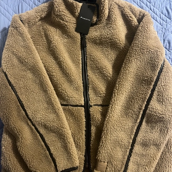 Fabletics Cozy Tan Teddy Jacket - Picture 3 of 4